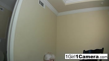 Hot Blonde Rubs Her Pussy thumbnail