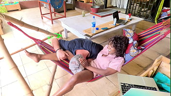 Lazy sunday on the flow gets caught mastrubating in her hammock