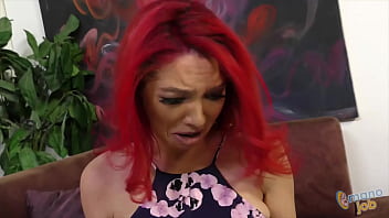 Sexy milf plays with a massive cock