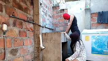 Neighbor with nothing on under her nightgown her pink pussy is visible