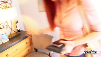 Petite redhead olivia x sucks a hard cock while fingering and gets banged