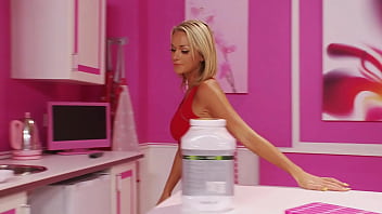 Sexy blonde paige ashley bounces big boobs as she grinds ass on thick cock