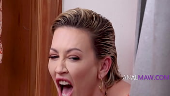 Step mom rides step son in public shopping mall changing room