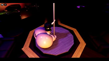 Biggest ass roblox white girl showing off poledancing