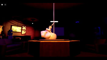Biggest ass roblox white girl showing off poledancing