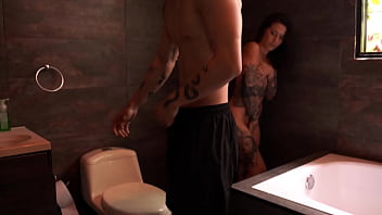 He stole my stepsister's towel and ended up giving me the best anal sex of my life