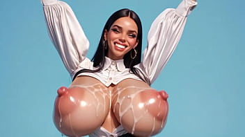 Super hot ai latina secretary lets her cummed boobs bounce and jiggle