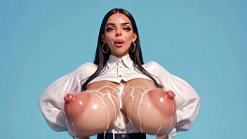 Super hot ai latina secretary lets her cummed boobs bounce and jiggle