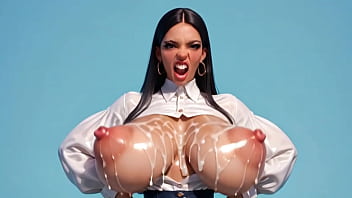 Super hot ai latina secretary lets her cummed boobs bounce and jiggle