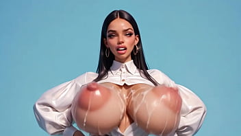 Super hot ai latina secretary lets her cummed boobs bounce and jiggle