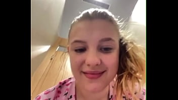 Fingering toght pussy in the changing room