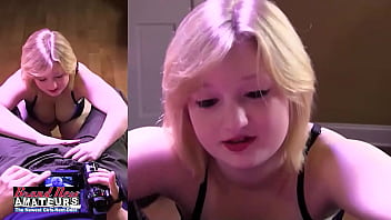 Busty cute strawberry blonde faith hope deepthroats a big hard cock