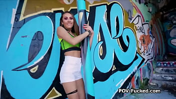 Brunette spinner loves every inch of this dudes big dick