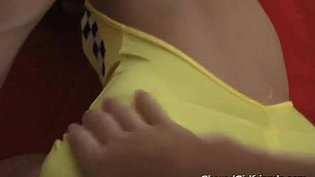 Hot brunette fingers her sweet pussy