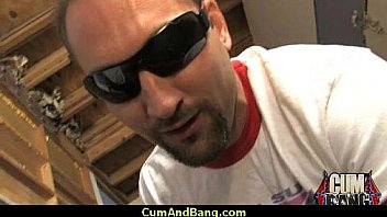 Black girl sucks many white cocks in redneck group 12