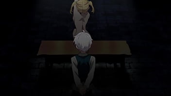 Anime girl with huge tits gets naked