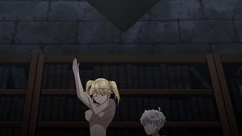 Anime girl with huge tits gets naked