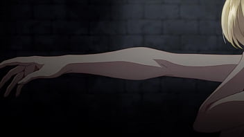 Anime girl with huge tits gets naked