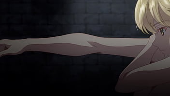 Anime girl with huge tits gets naked