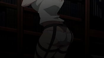 Anime girl with huge tits gets naked