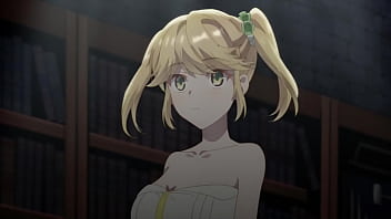 Anime girl with huge tits gets naked