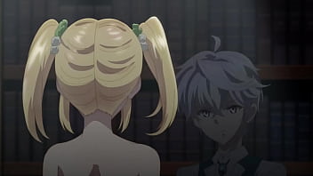 Anime girl with huge tits gets naked