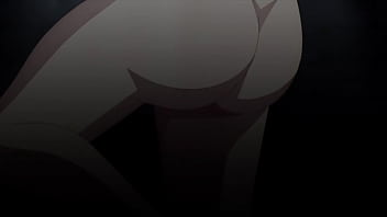 Anime girl with huge tits gets naked