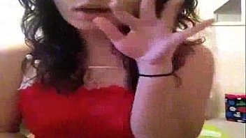 Sexy girl is hot mode on web cam