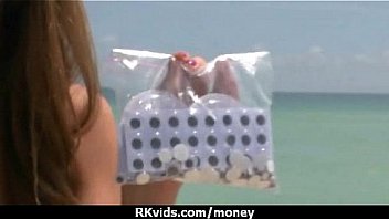 Slutty amateur babe is paid cash from some crazy public sex 26