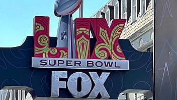 She gets it in the ass at the super bowl