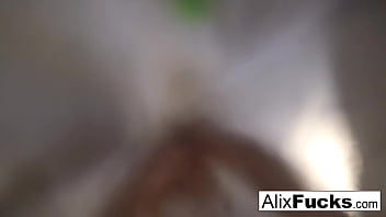 Blonde hottie gets wet