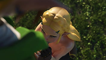 Zelda & link under the tree