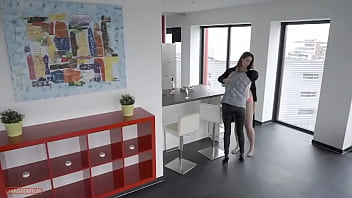 Two long haired beauties black and brunette have a sexy encounter in no man's land