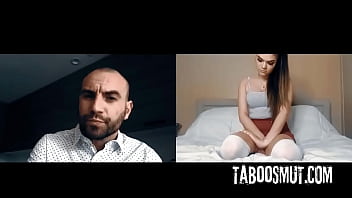 Naughty stepdaughter masturbates while stepdad watch her on webcam