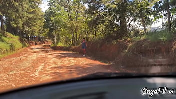 I get in a guy's car and we have sex in public with my big ass sayafit
