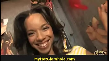 Awesome deepthroat hot girl blows cock through gloryhole 7