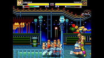 Cute lady having sex with men in a park in erotic hentai ryona game