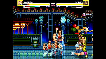 Cute lady having sex with men in a park in erotic hentai ryona game