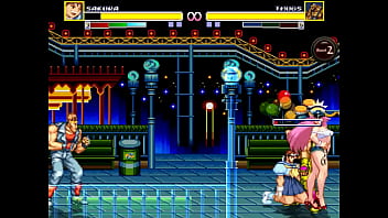 Cute lady having sex with men in a park in erotic hentai ryona game