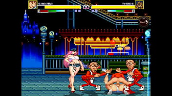 Cute lady having sex with men in a park in erotic hentai ryona game