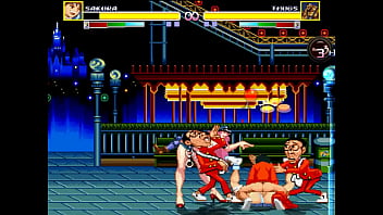 Cute lady having sex with men in a park in erotic hentai ryona game