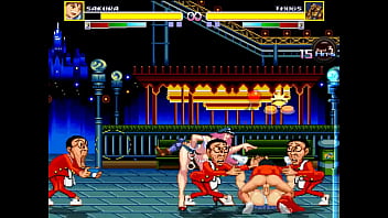 Cute lady having sex with men in a park in erotic hentai ryona game