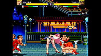 Cute lady having sex with men in a park in erotic hentai ryona game