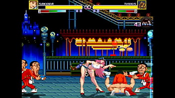 Cute lady having sex with men in a park in erotic hentai ryona game