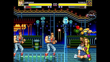 Cute lady having sex with men in a park in erotic hentai ryona game