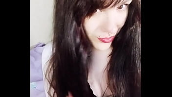 Backstage of a hot brunette