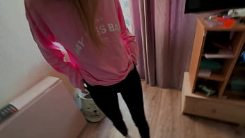 Teen 18 girl is teaching her ass to fart slowly in crowded place but something going wrong