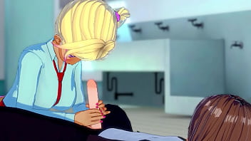 Handjob and titjob hentai