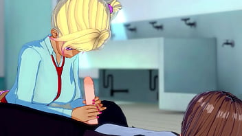 Handjob and titjob hentai