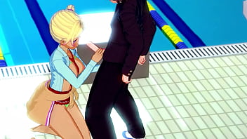 Handjob and titjob hentai